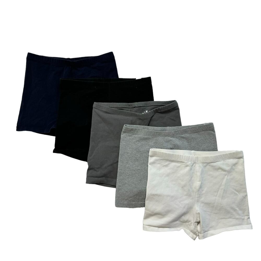 PRIMARY The Under Short Lot - Set of 5 - Black Gray White Blue Size 6-7 Kids